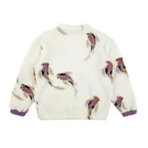 Taylor Swift Cozy White and Purple Women's Fleece 1/4 Zip Sweatshirt - Picture 3 of 8